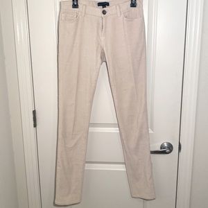 Banana Republic Corduroy Pants, straight leg, cream, size 26